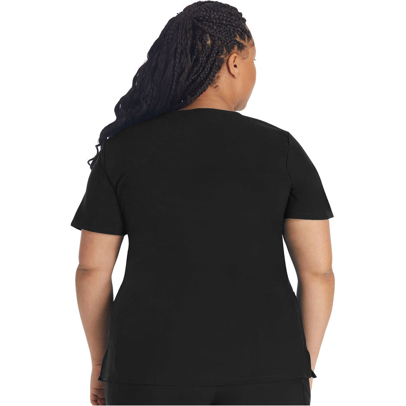 black - Mock Wrap Top