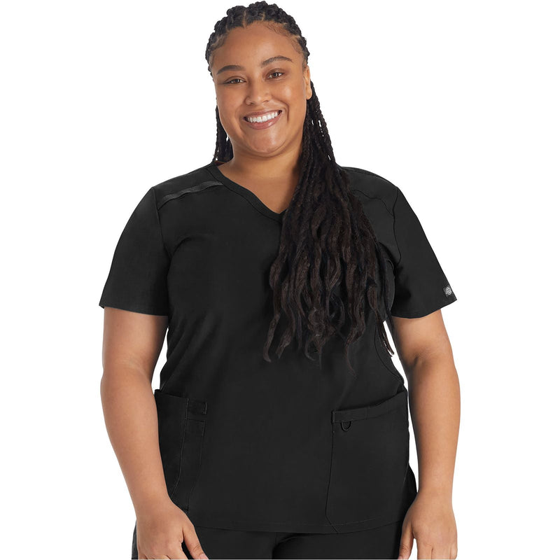 black - Mock Wrap Top