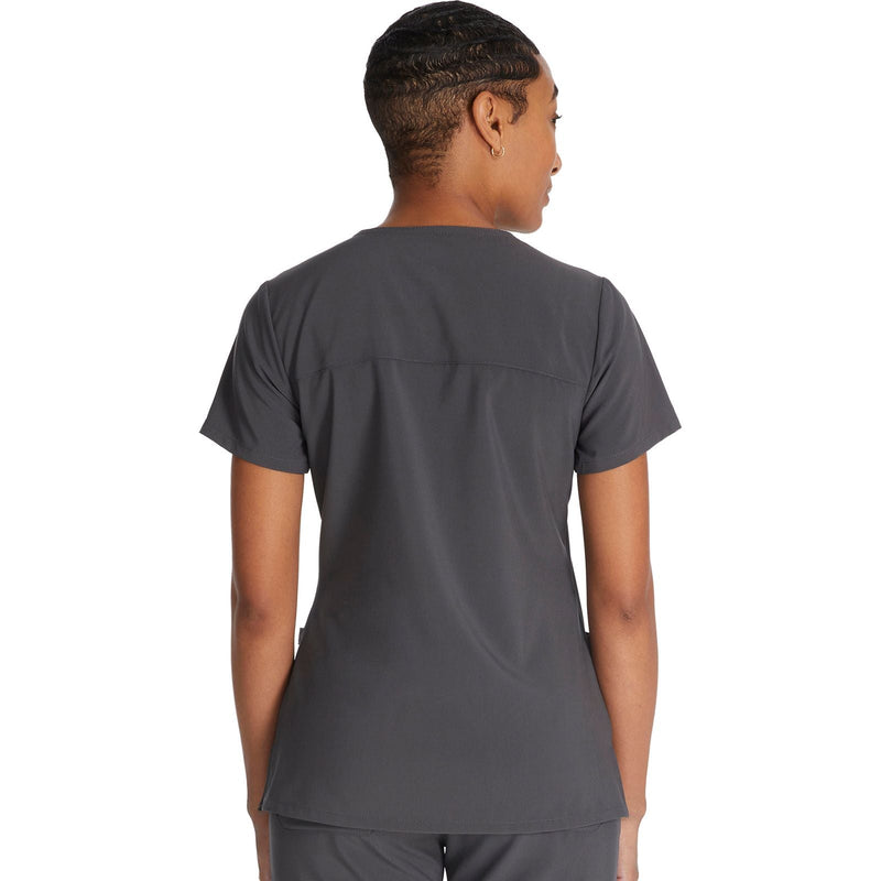 pewter - Mock Wrap Top