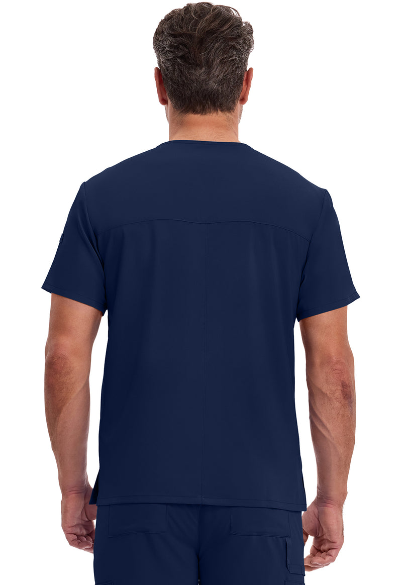 Navy - Dickies EDS Essentials Men Scrub Top - Back View