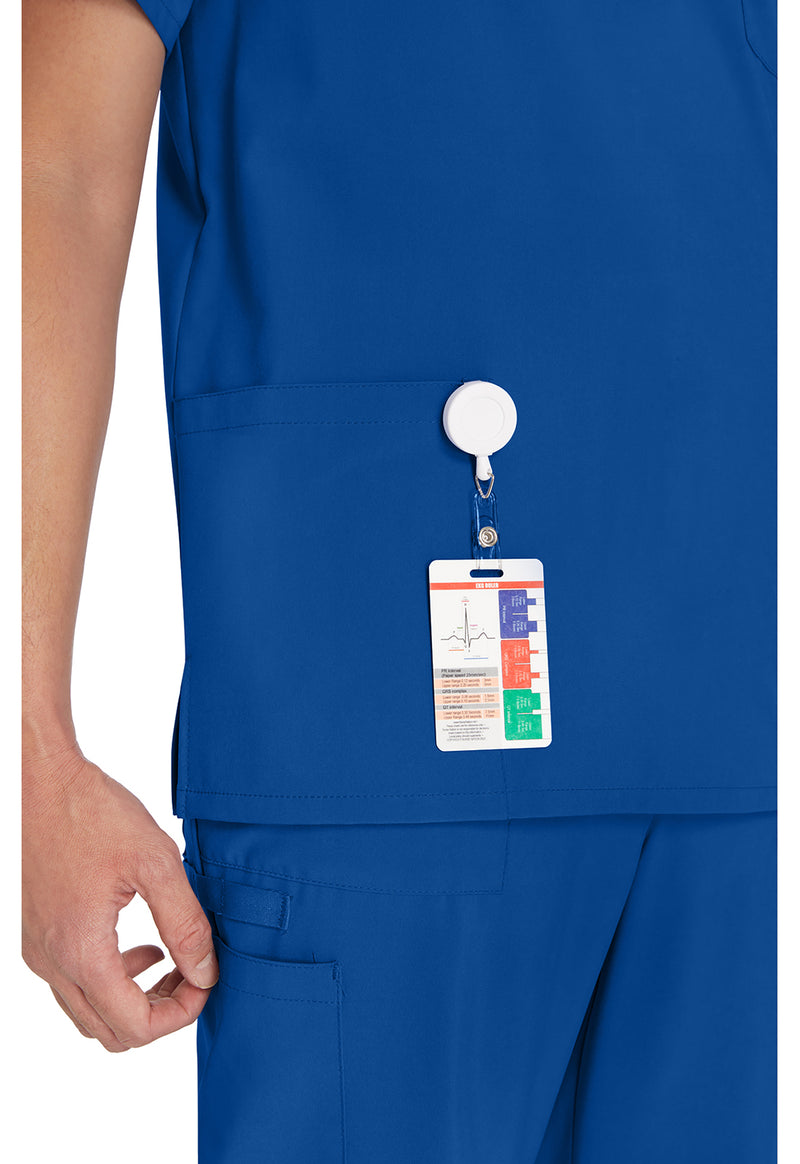 Galaxy Blue - Men's V-Neck Scrub Top (View 4)