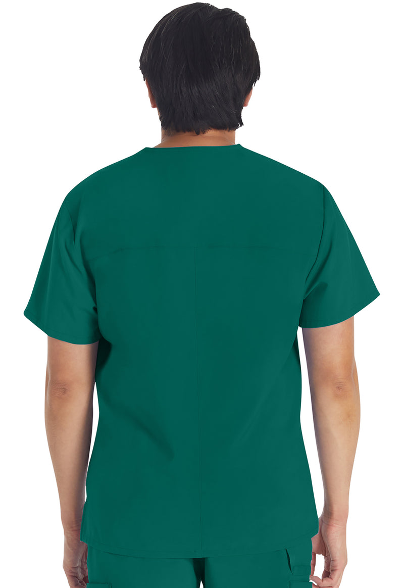 Hunter Green - Dickies EDS Essentials Men Scrub Top - Back View