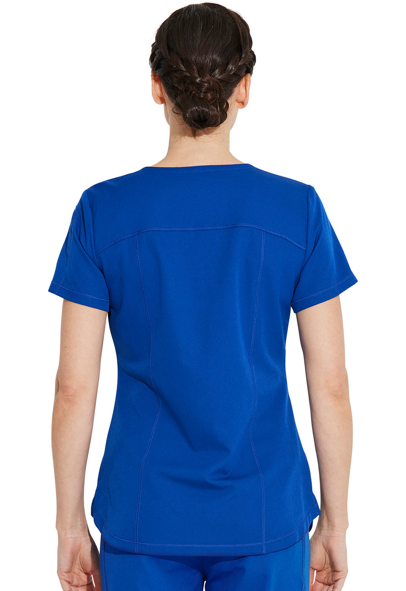 Galaxy Blue - Dickies Dynamix Women Scrub Top - Back View