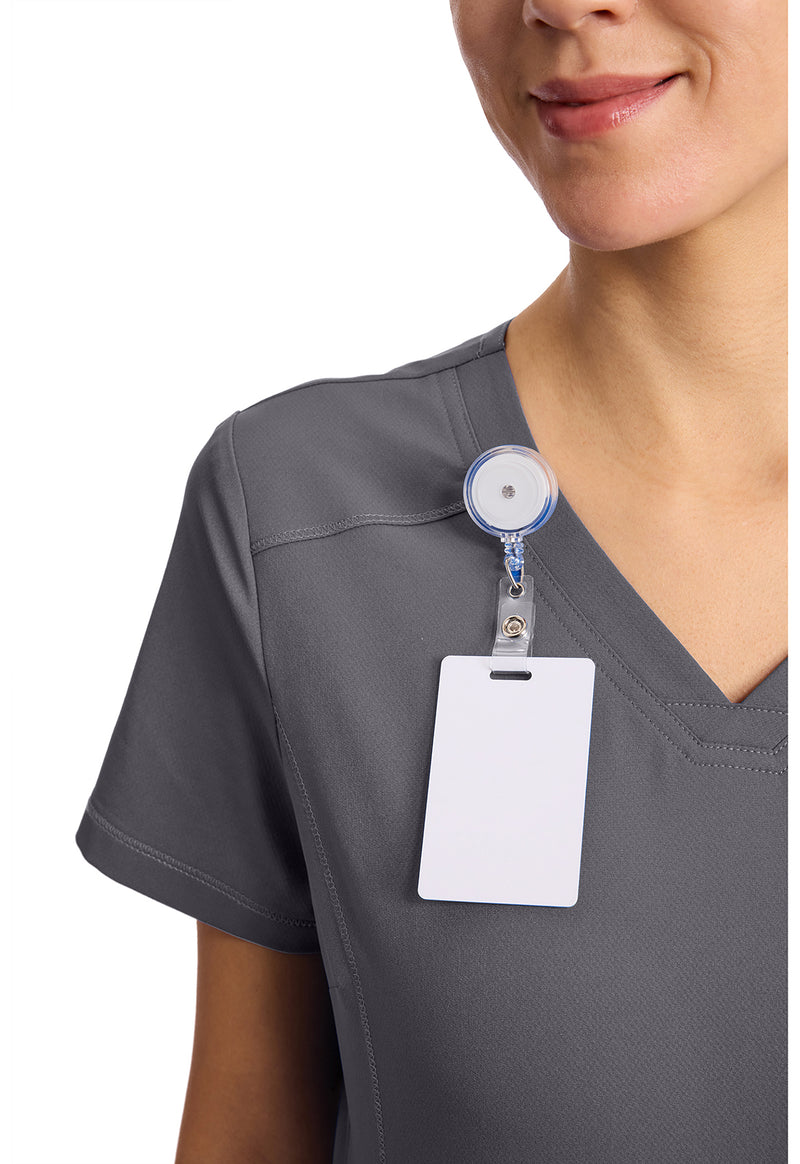 Pewter - Women's V-Neck Scrub Top (View 2)