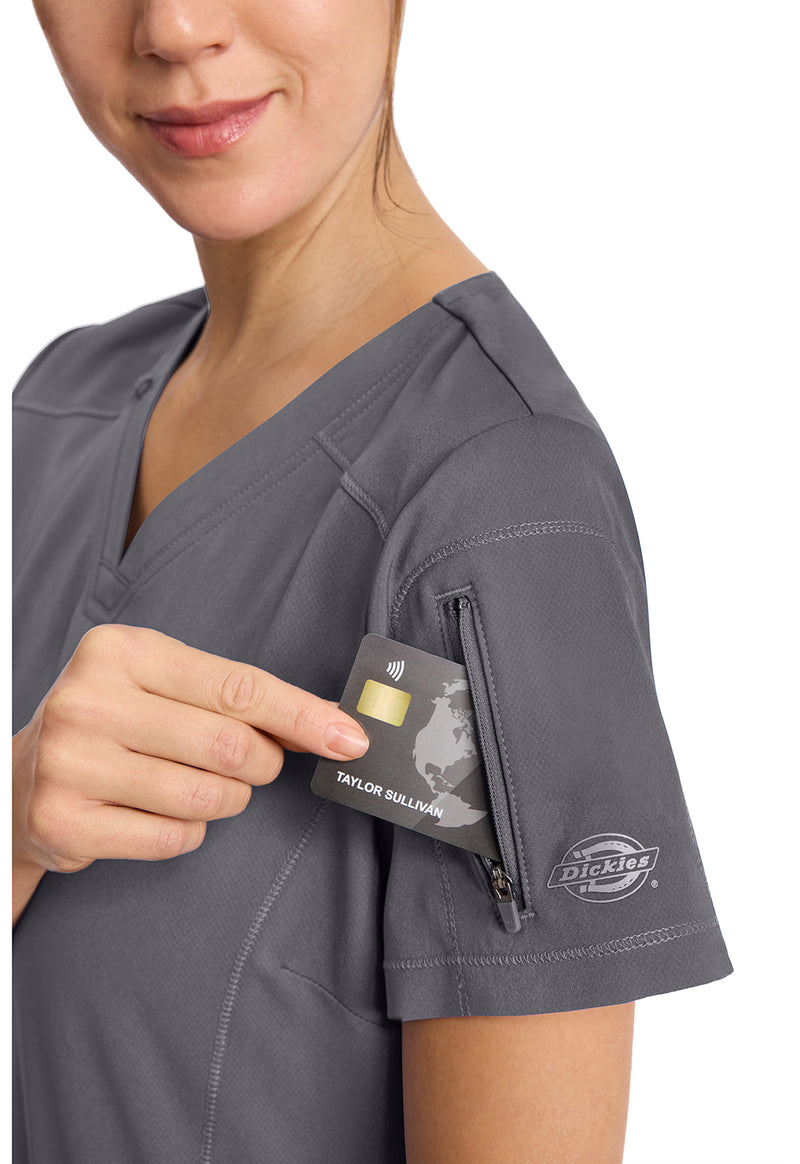 Pewter - Women's V-Neck Scrub Top (View 3)