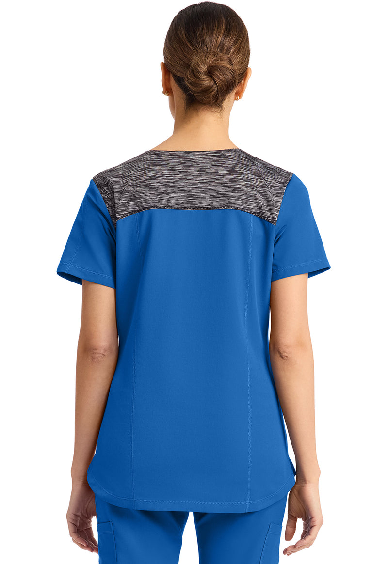 Royal - Dickies Dynamix Women Scrub Top - Back View
