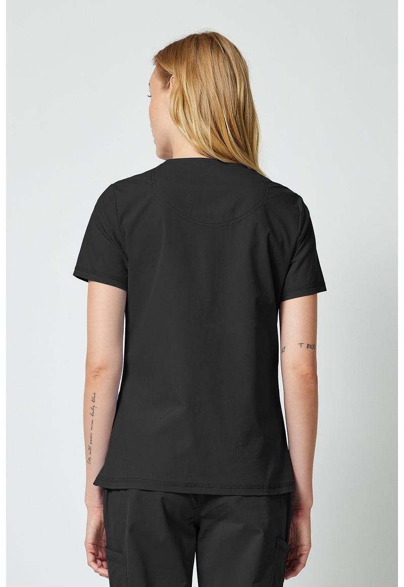 Black - Dickies Forge Women Scrub Top - Back View