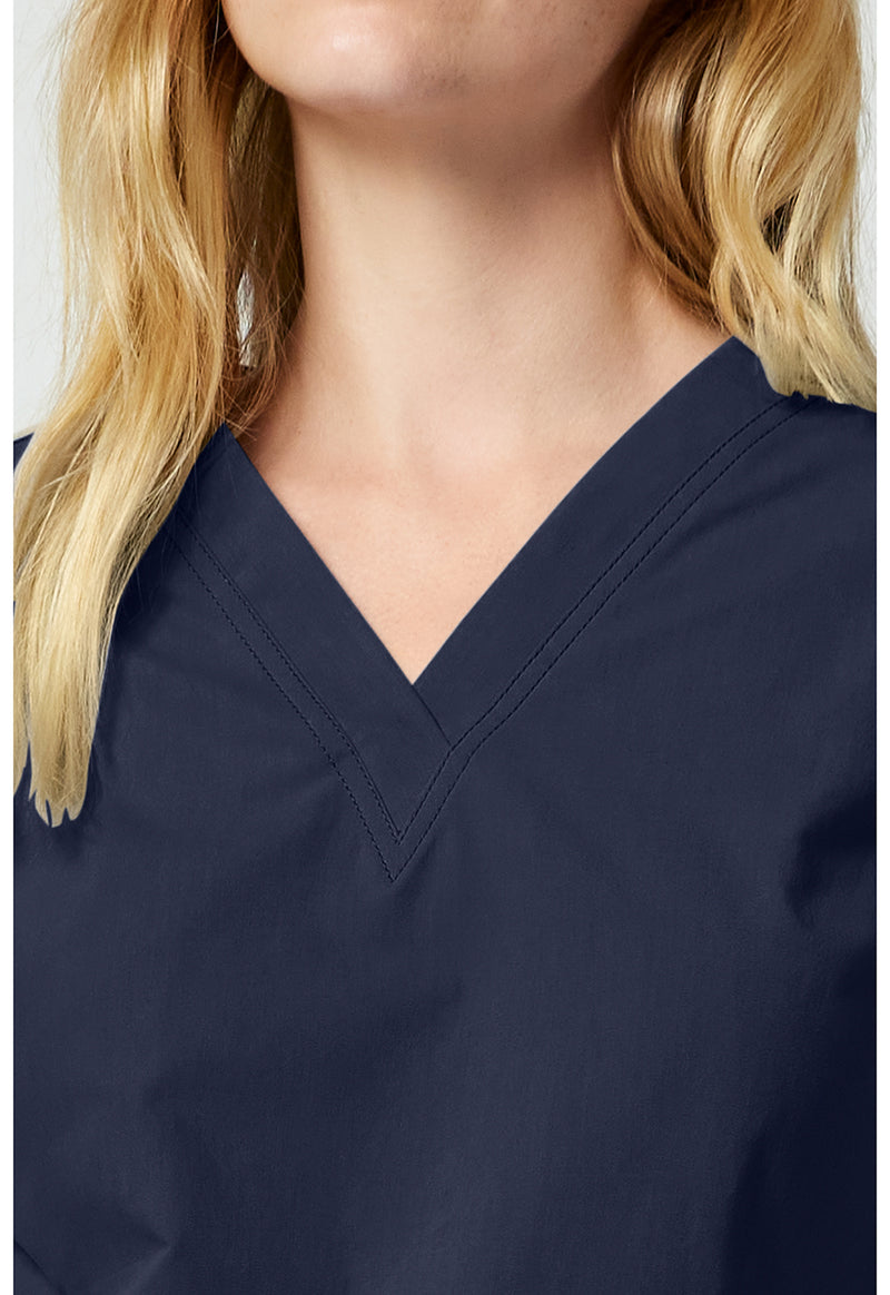 Navy - Women's V-neck Scrub Top (View 2)