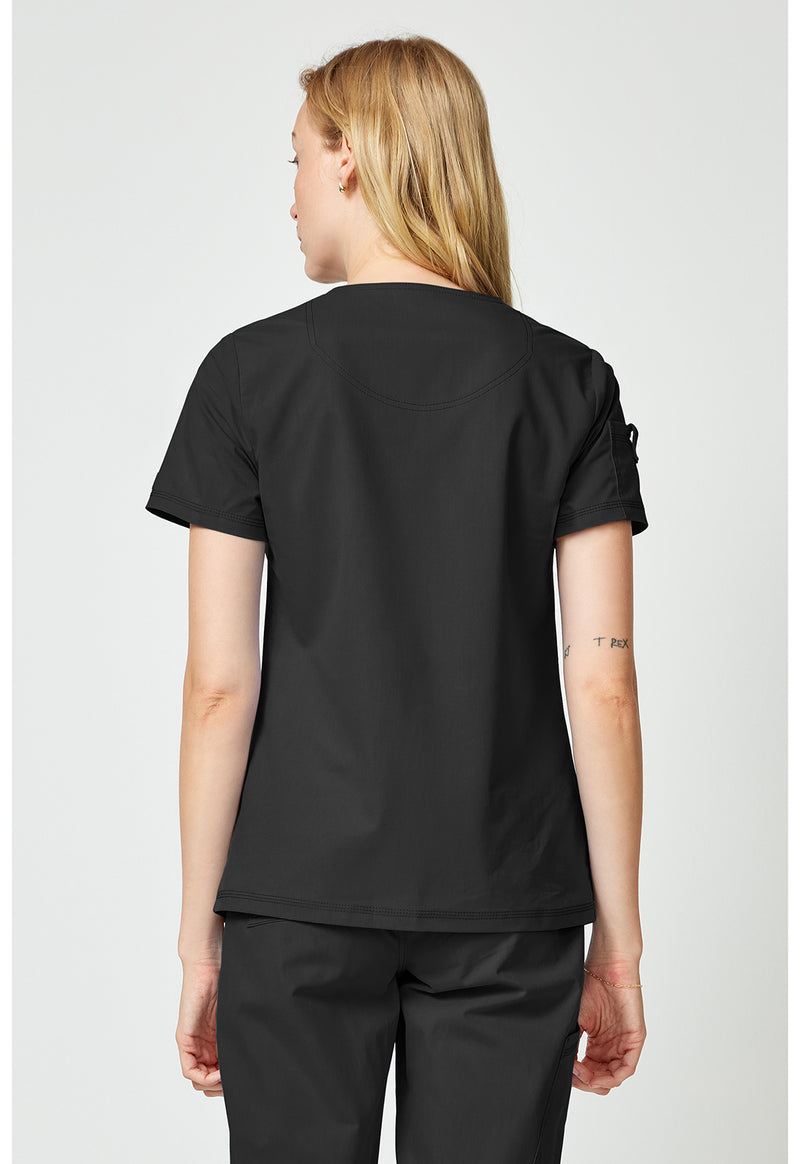 Black - Dickies Forge Women Scrub Top - Back View