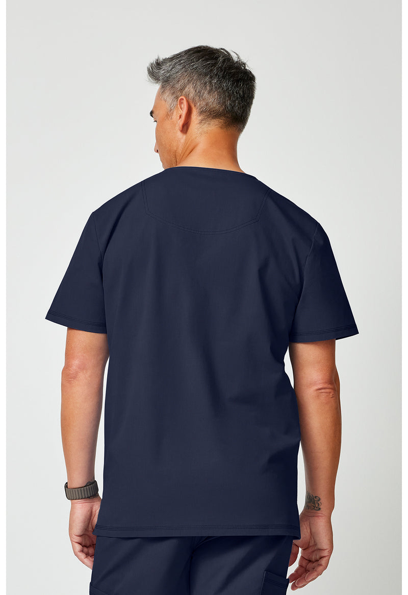 Navy - Men's V-Neck Top (Back)