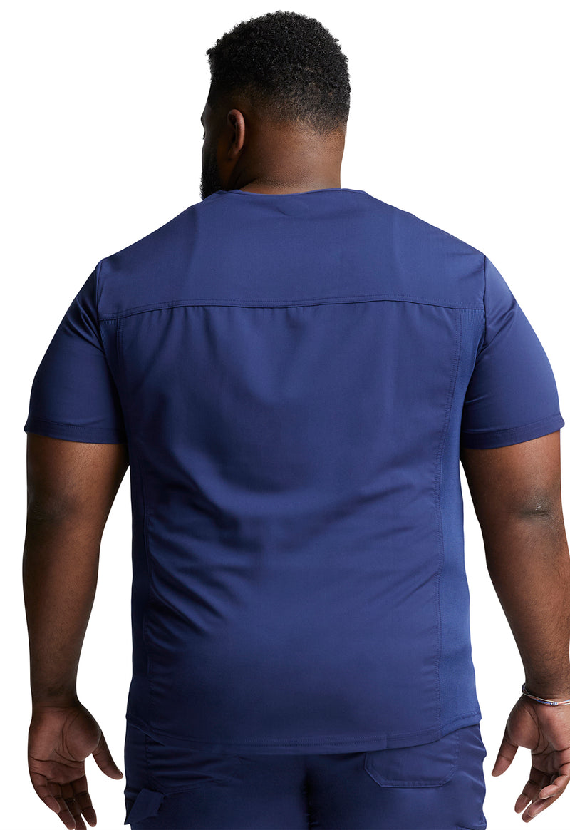 Navy - Dickies Balance Men Scrub Top - Back View