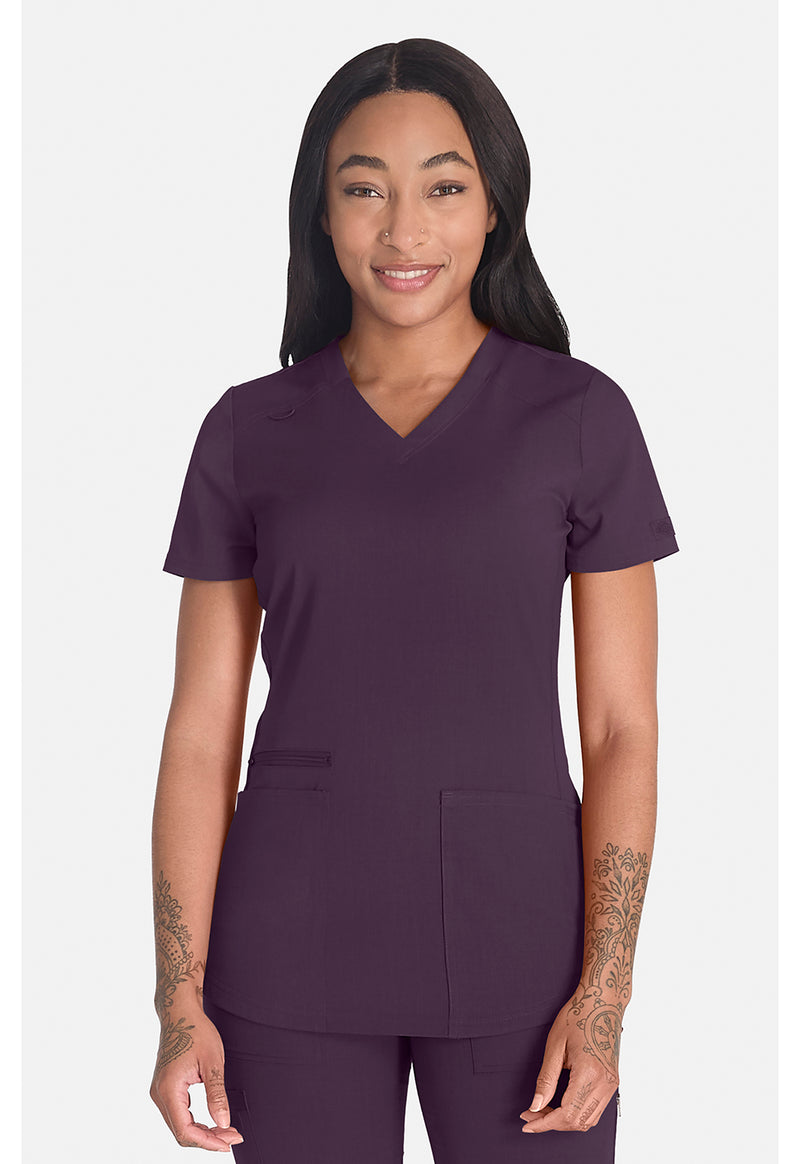 Deep Amethyst - Dickies Balance Women Scrub Top - Front View