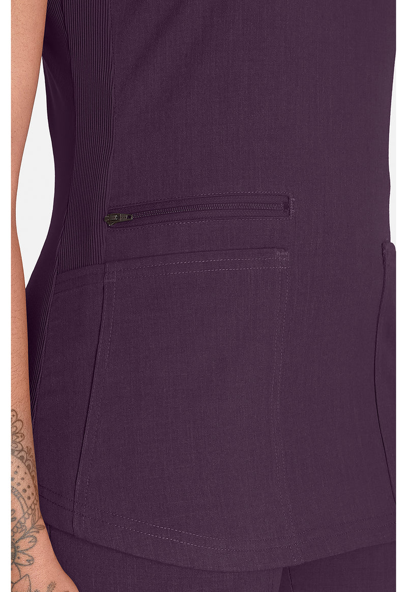 Deep Amethyst - Women's V-Neck Scrub Top (View 2)
