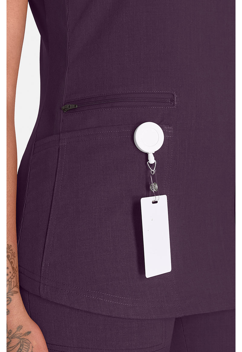 Deep Amethyst - Women's V-Neck Scrub Top (View 3)