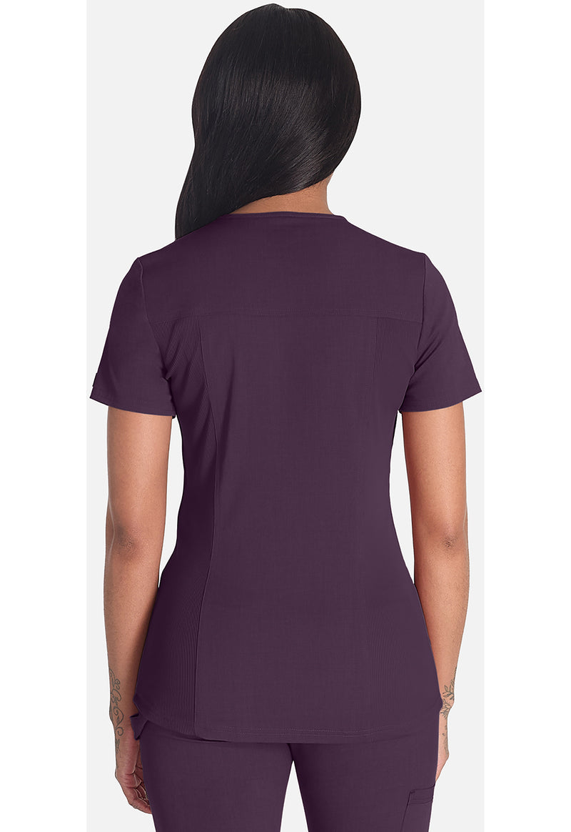 Deep Amethyst - Dickies Balance Women Scrub Top - Back View
