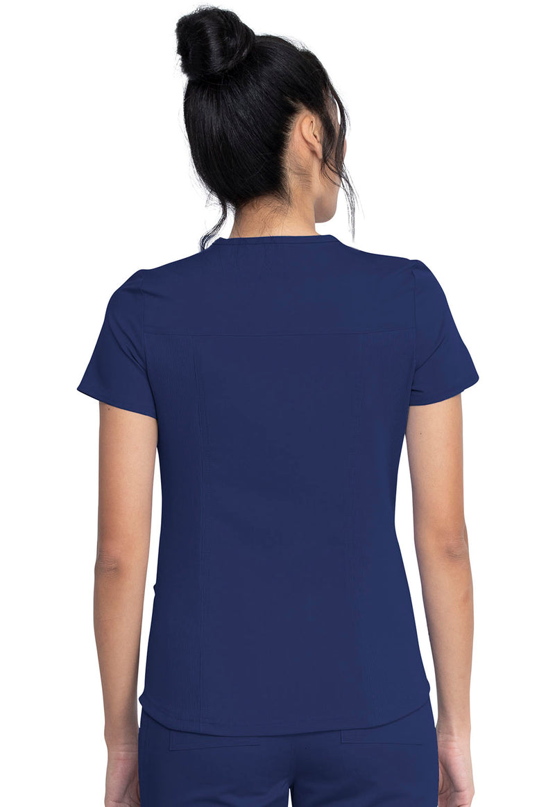 Navy - Dickies Balance Women Scrub Top - Back View