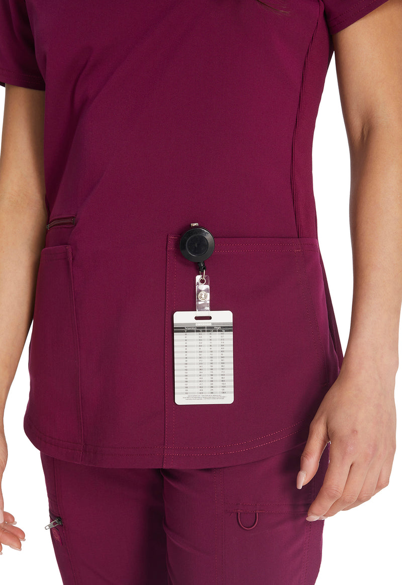 Wine - Women's V-Neck Scrub Top (View 2)