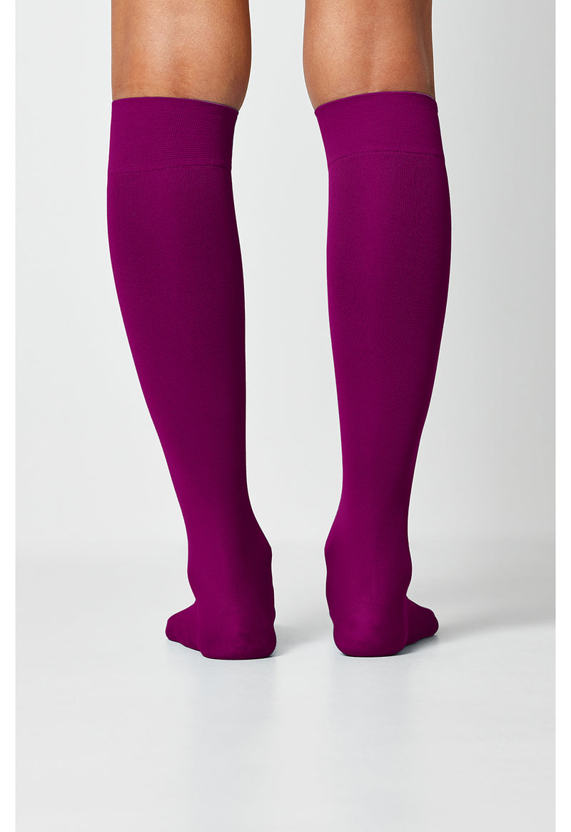 Wine - Knee High 8-15 mmHg Compression Sock (Back)