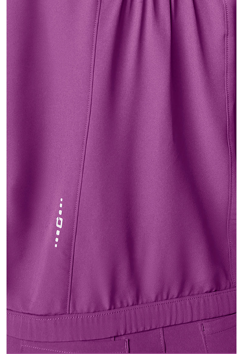 Plum Violet - Mandarin Collar Crop Top (View 2)
