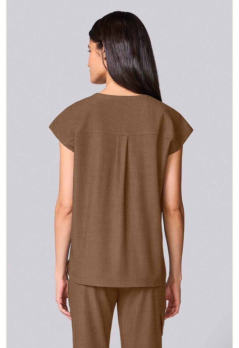 French Brown - Built In Bra Dolman Top (Back)