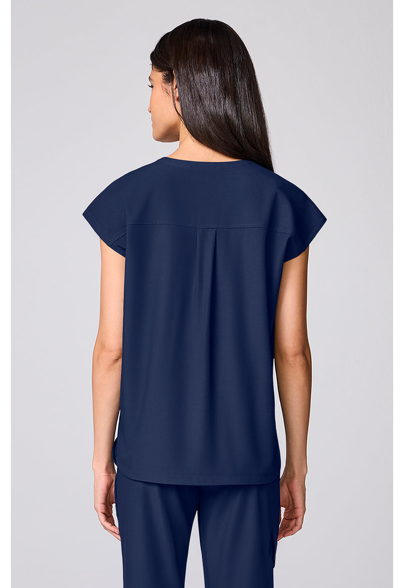 Navy - Built In Bra Dolman Top (Back)