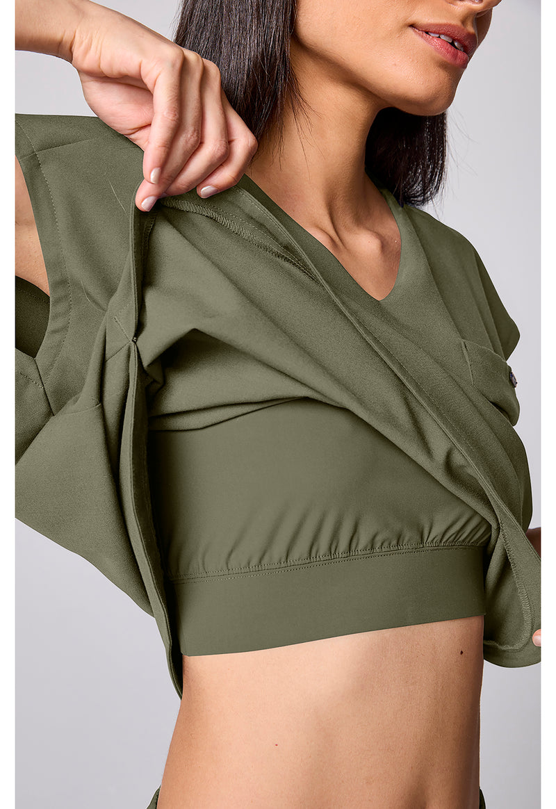 Olive - Built In Bra Dolman Top (View 3)