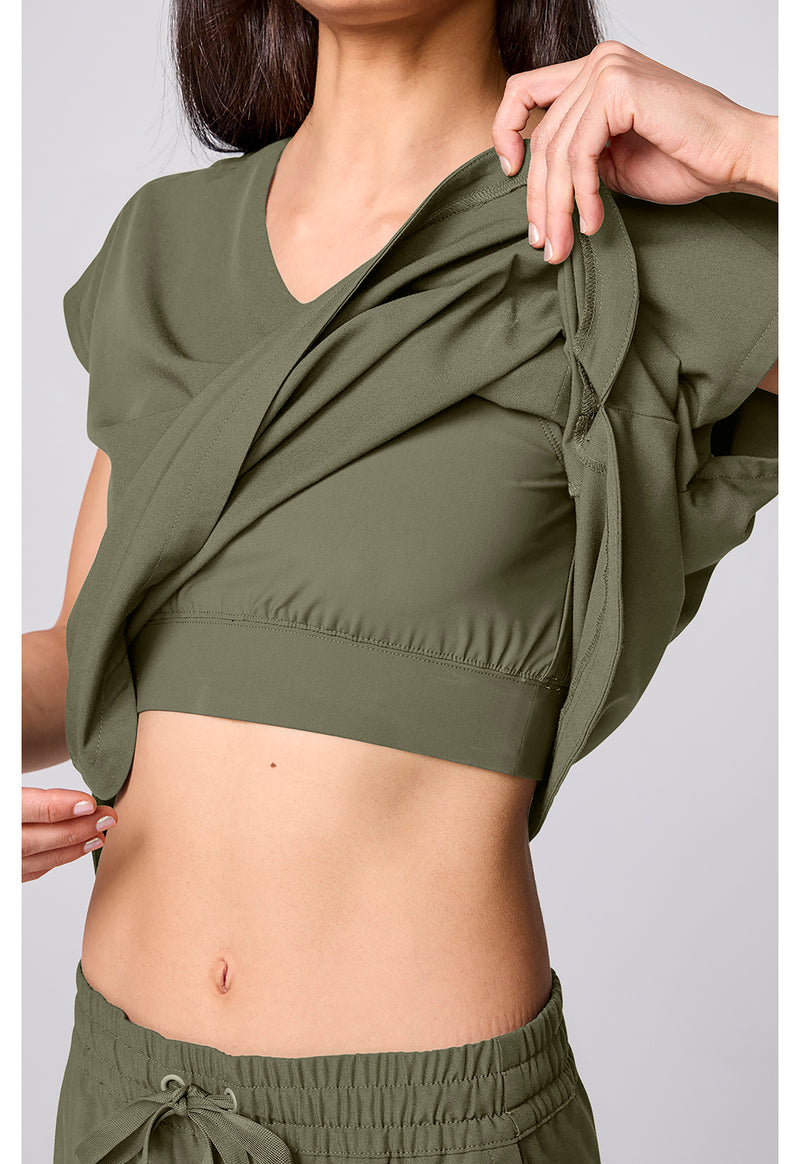 Olive - Built In Bra Dolman Top (View 4)