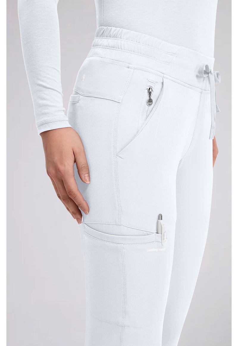 WHITE - Women's Rhea Jogger Scrub Pants – Petite (View 2)