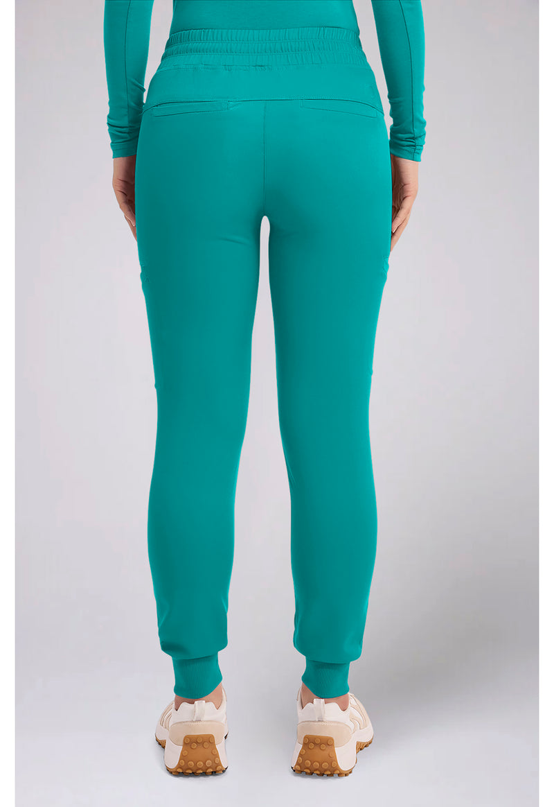 TEAL - Healing Hands Works Women Scrub Pants - Back View