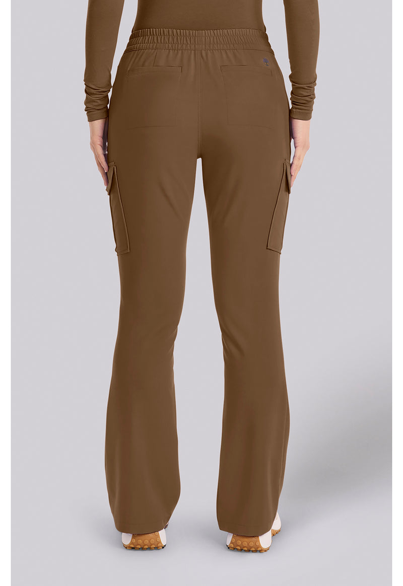 French Brown - Healing Hands Quest Women Scrub Pants - Back View