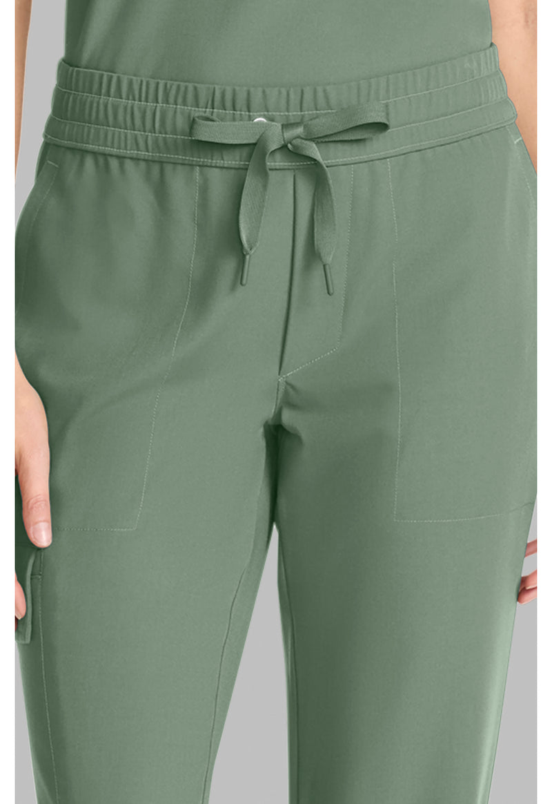 Acadia Green - Women's Mid Rise Drawstring Straight Leg – Petite (View 2)