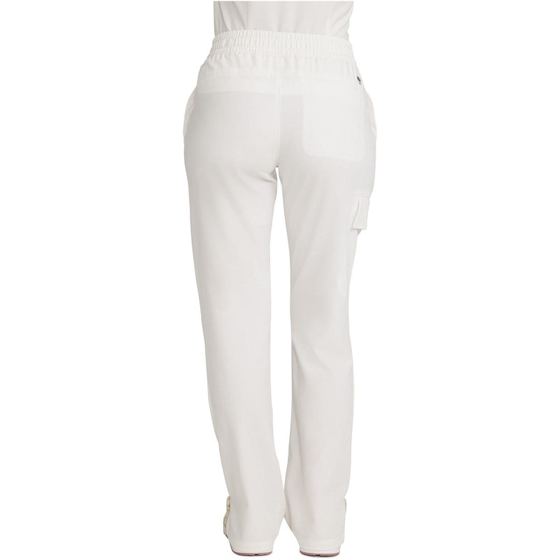 white gardenia - Mid Rise Drawstring Straight Leg