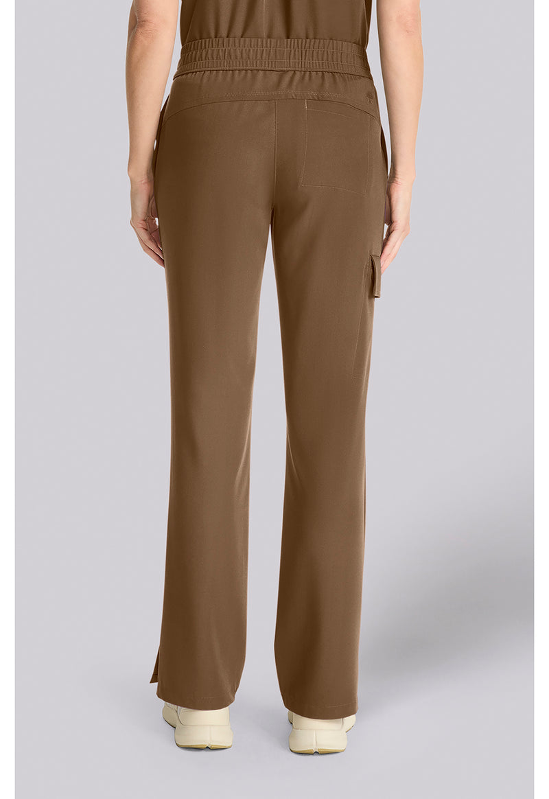 French Brown - Healing Hands Quest Women Scrub Pants - Back View