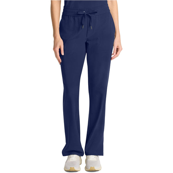 Mid Rise Drawstring Straight Leg