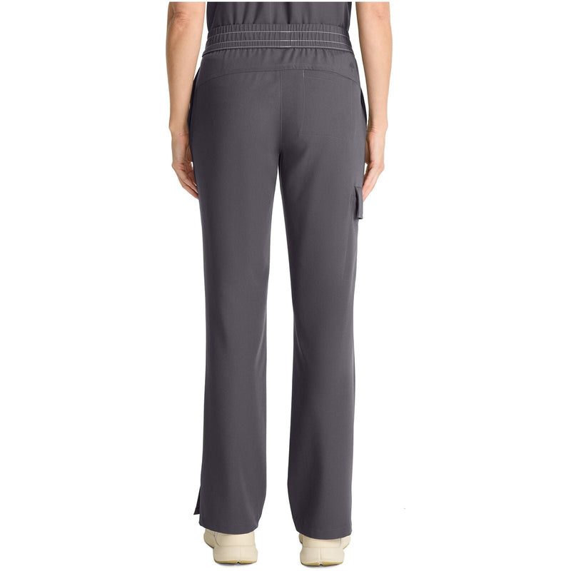 pewter - Mid Rise Drawstring Straight Leg