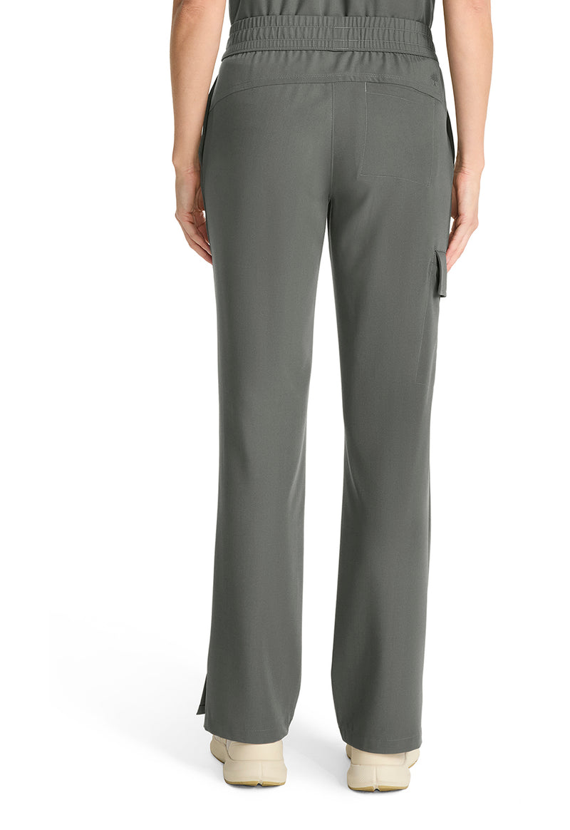 Pewter - Healing Hands Quest Women Scrub Pants - Back View