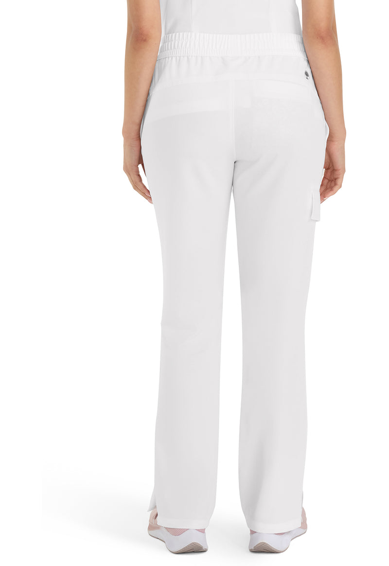 White Gardenia - Healing Hands Quest Women Scrub Pants - Back View
