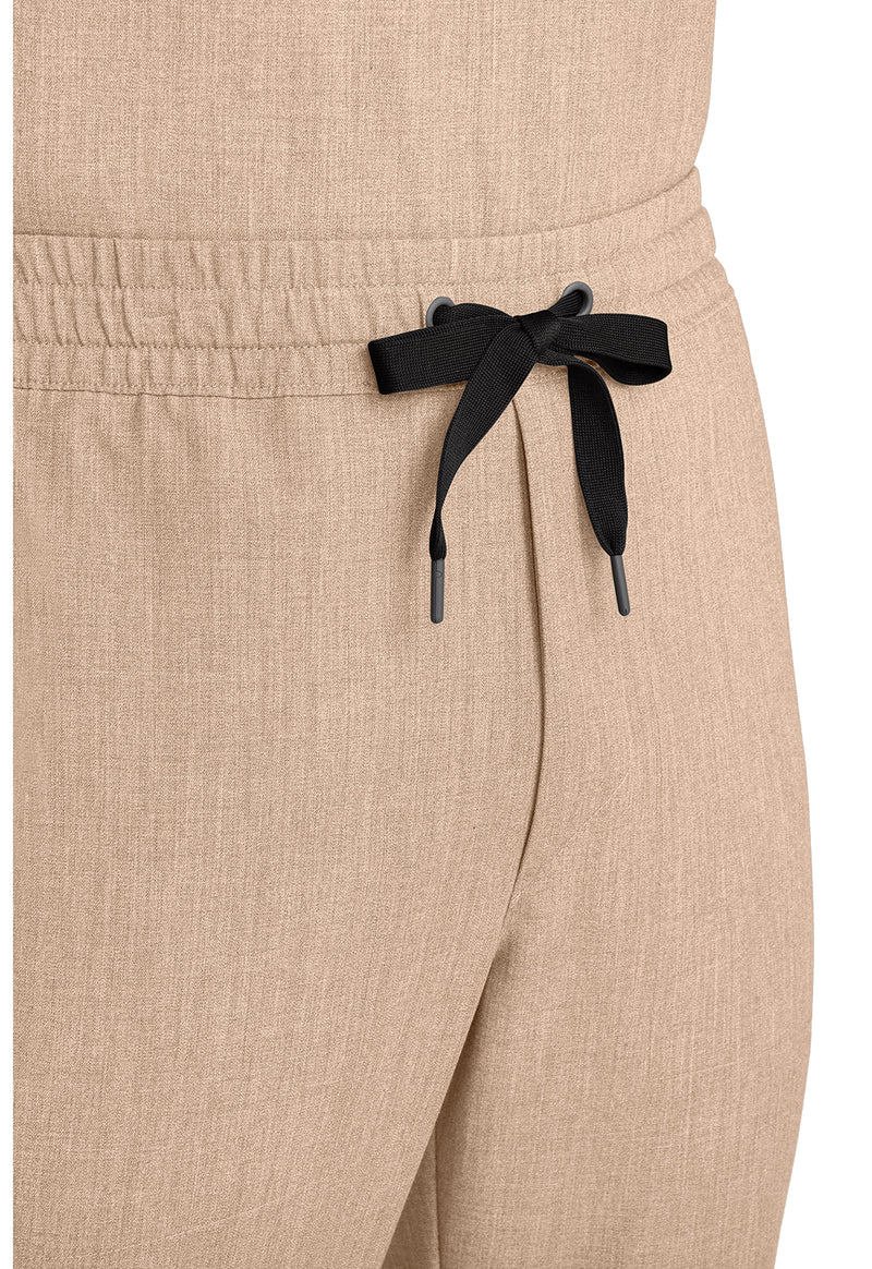 Desert Taupe - Men's Zip Fly Drawstring Scrub Pants (View 3)