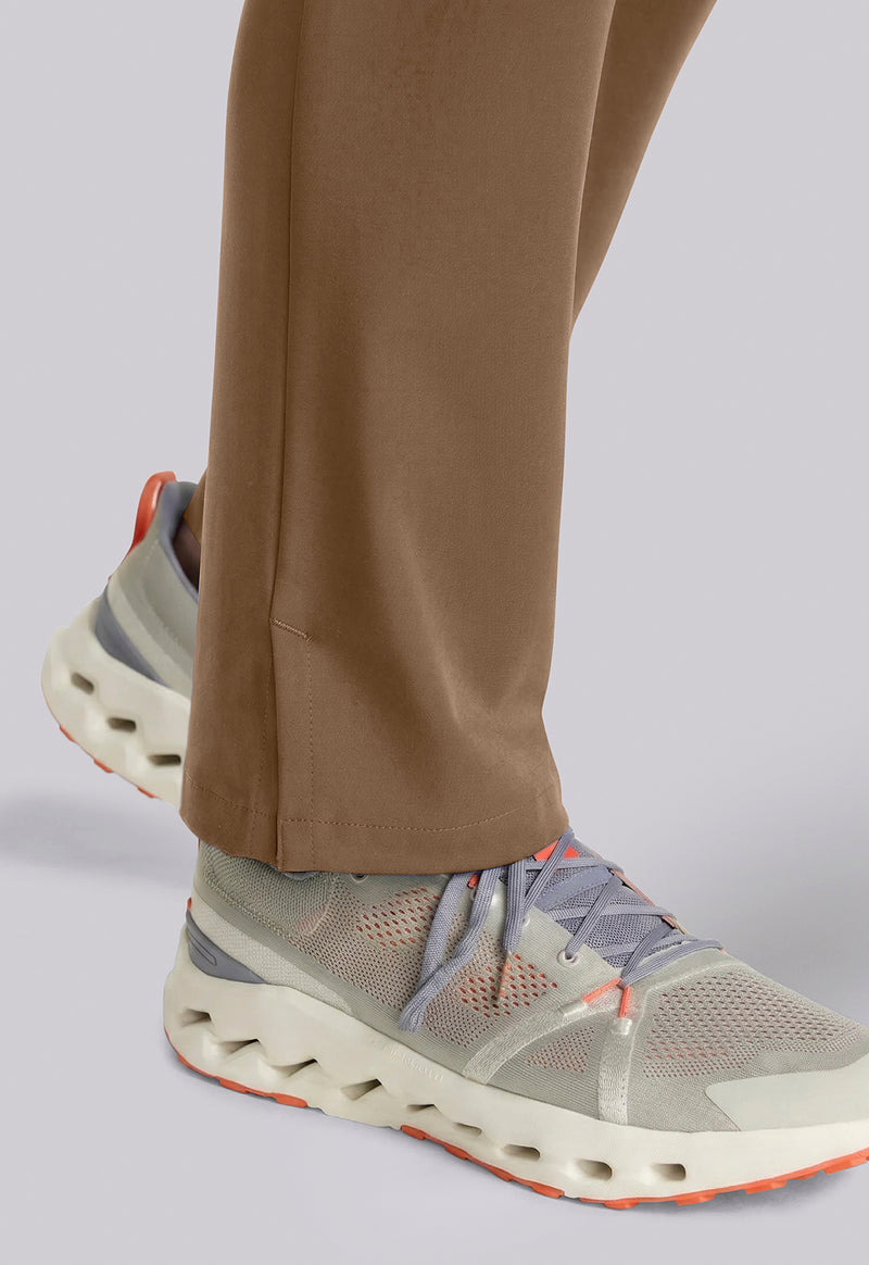 French Brown - Men's Zip Fly Drawstring Scrub Pants (View 4)