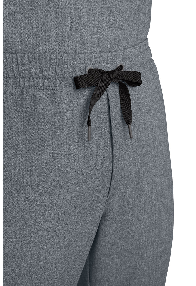 Heather Ash - Men's Zip Fly Drawstring Scrub Pants (View 2)