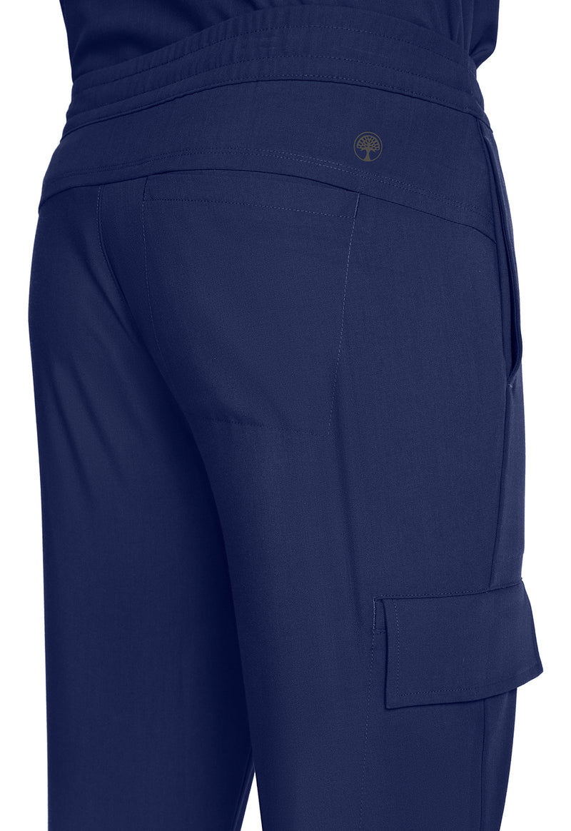 Navy - Men's Zip Fly Drawstring Scrub Pants (View 3)