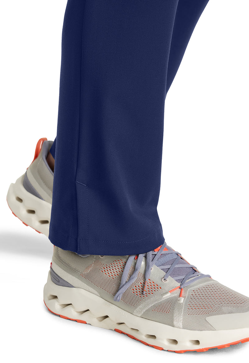 Navy - Men's Zip Fly Drawstring Scrub Pants (View 4)
