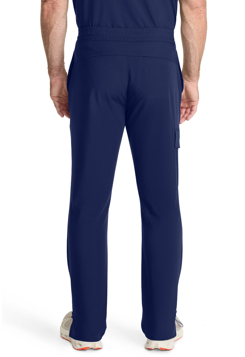 Navy - Healing Hands Quest Men Scrub Pants - Back View