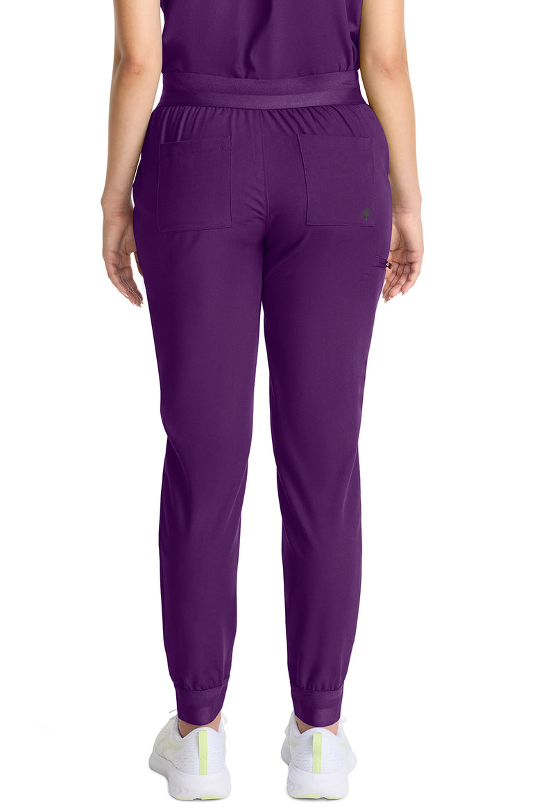 Eggplant - Healing Hands Quest Women Scrub Pants - Back View