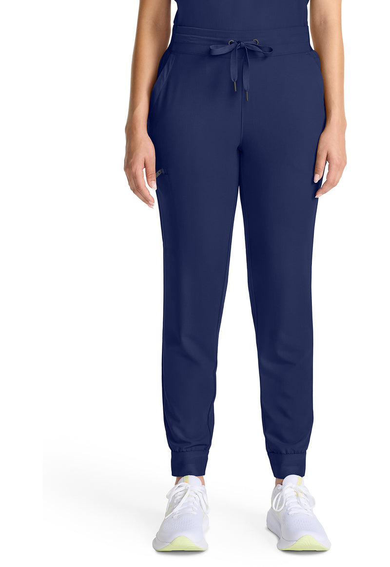 Navy - Healing Hands Quest Women Scrub Pants - Front View