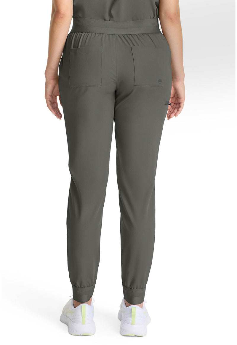 Pewter - Healing Hands Quest Women Scrub Pants - Back View