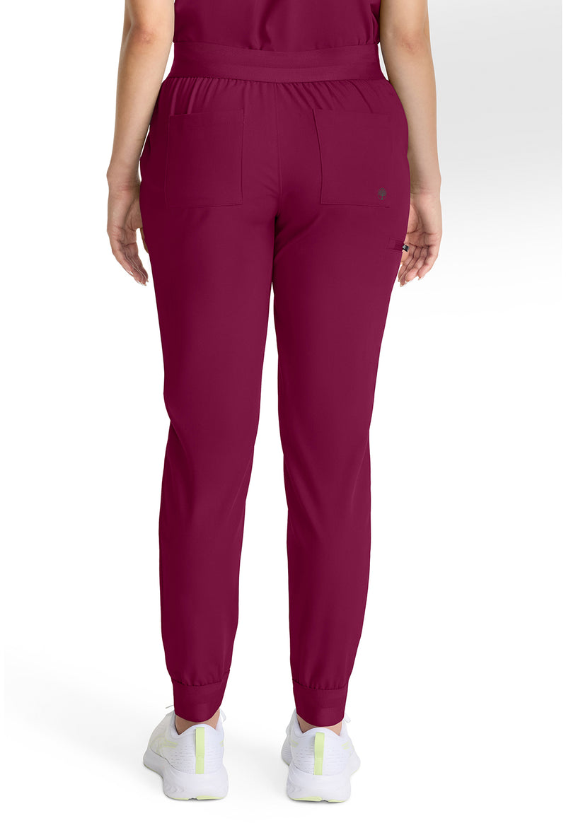 Wine - Healing Hands Quest Women Scrub Pants - Back View