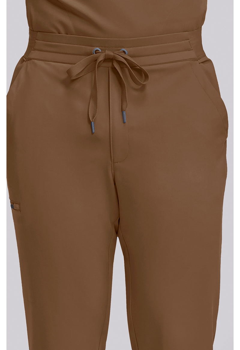 French Brown - Men's 5-Pocket Jogger Scrub Pants (View 2)