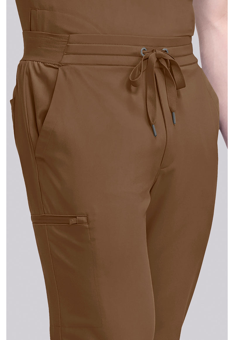 French Brown - Men's 5-Pocket Jogger Scrub Pants (View 3)