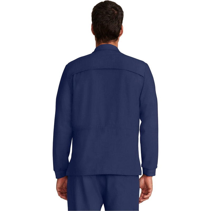 navy - Men's Zip Front Utility Jacket